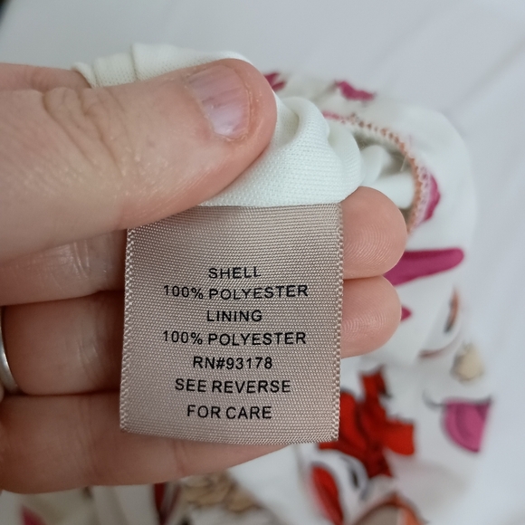 PHILOSOPHY Colorful Flowy Floral Summer Print Skirt Preppy Red & Pink(#1,443) - Picture 8 of 8